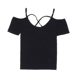 black short sleeve top